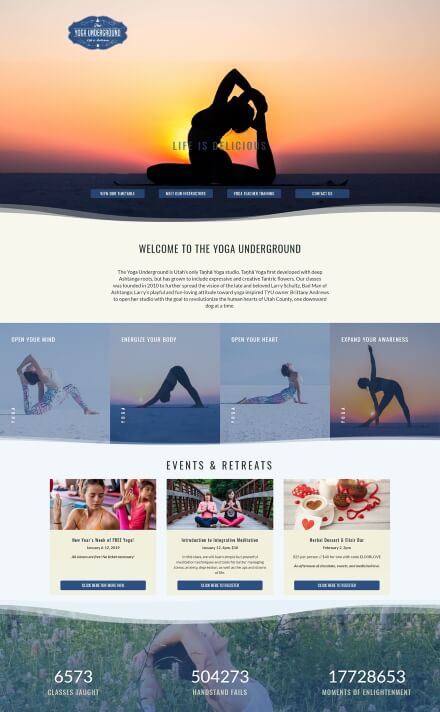 yoga website